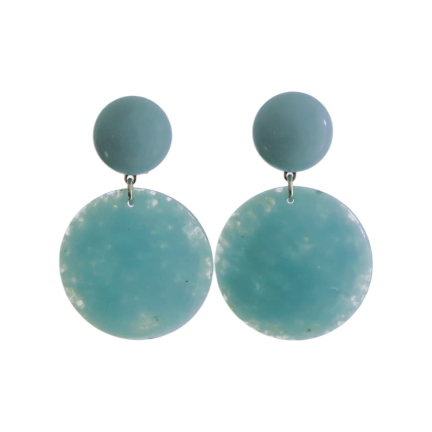 Designer-Ohrclips von Francine Bramli leicht tranparent/marmoriert