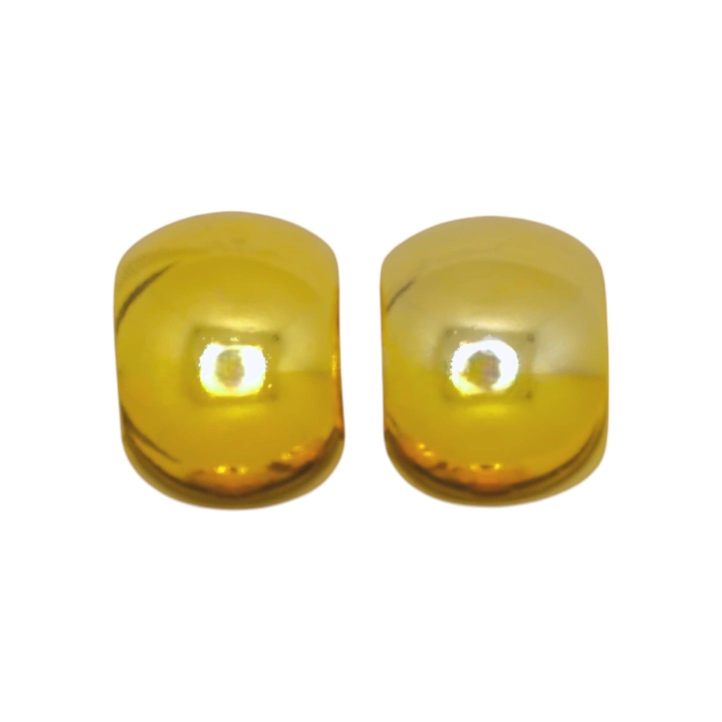 Cabochon Ohrclips in Messing von Francine Bramli