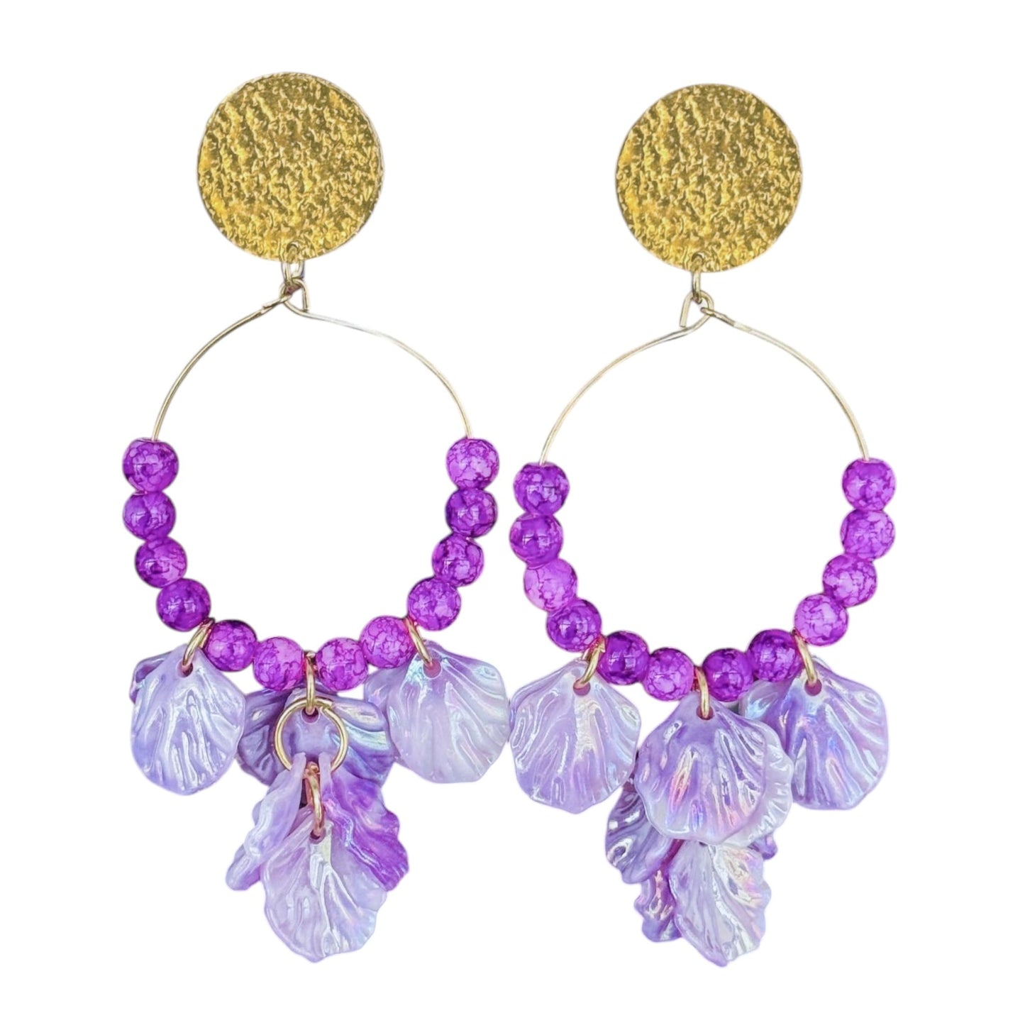 Sommerliche Ohrclips mit Muscheln